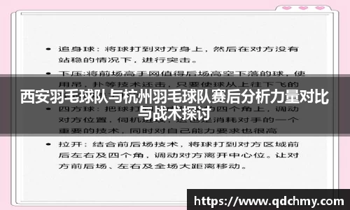 西安羽毛球队与杭州羽毛球队赛后分析力量对比与战术探讨